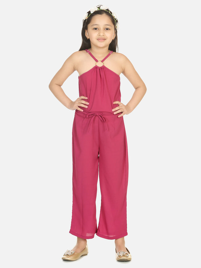 Mauve Ring Design Full Jumpsuit
