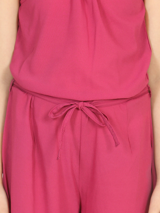 Mauve Ring Design Full Jumpsuit