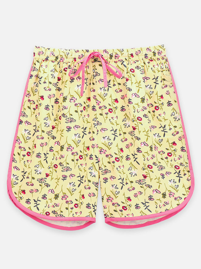 Floral Print Stylish Girls Shorts