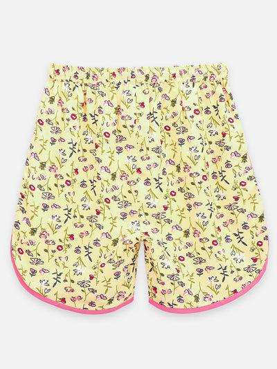 Floral Print Stylish Girls Shorts