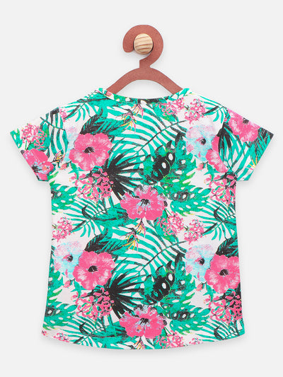 Evil Eye & Floral Print Top Pack of 2