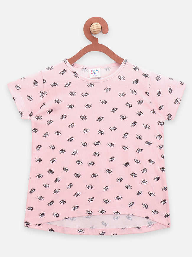 Evil Eye & Floral Print Top Pack of 2