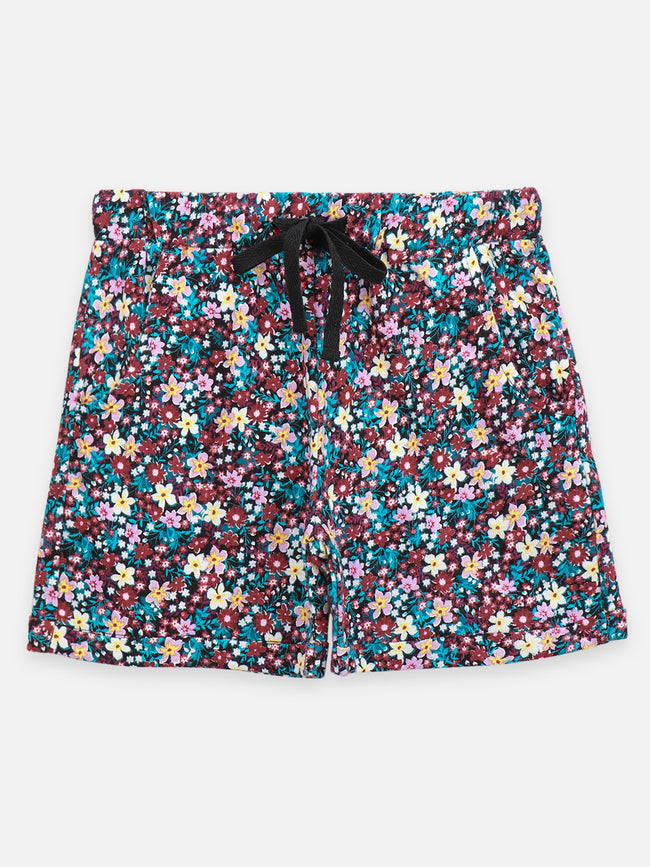 Floral Print Drawstring Shorts Pack of 2