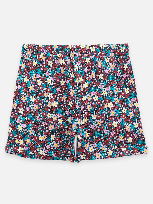 Floral Print Drawstring Shorts Pack of 2