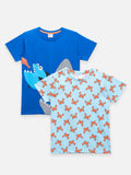 Sea Creature Printed T-shirt Pack of 2