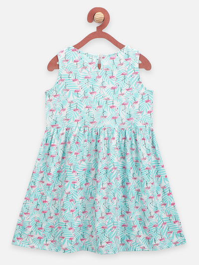 Swan & Coffee Printed Sleeveless Dress Pack of 2