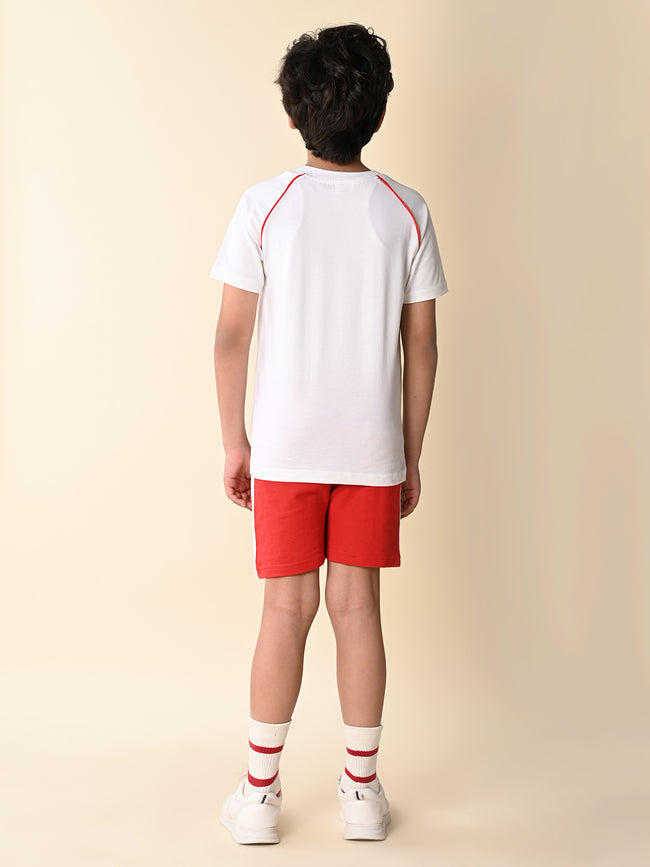 Sunday Printed T-shirt with Drawstring Short Set