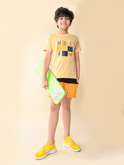 Graphics Printed T-shirt with Shorts Set
