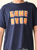 Game Over Printed T-shirt with Short Set