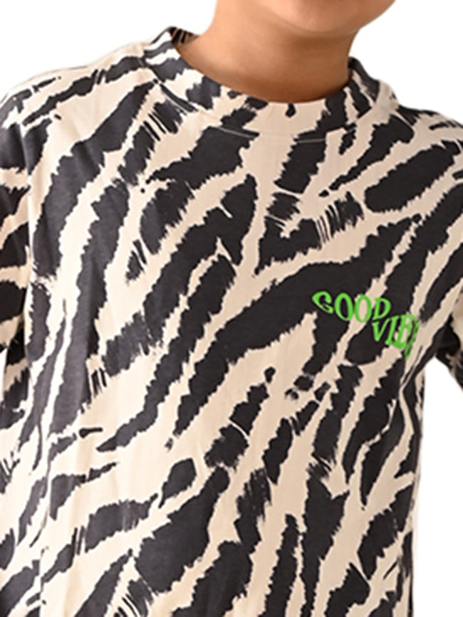 All Over Printed T-shirt with Drawstring Shorts Set