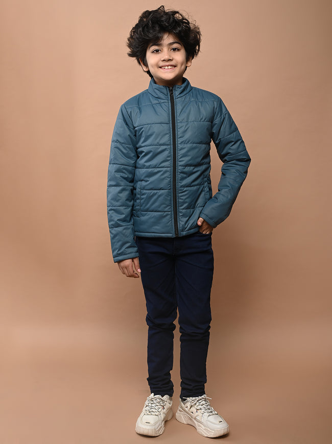 Front Zip Open Bomber Jacket