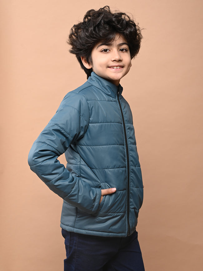 Front Zip Open Bomber Jacket