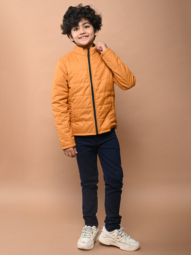 Front Zip Open Bomber Jacket