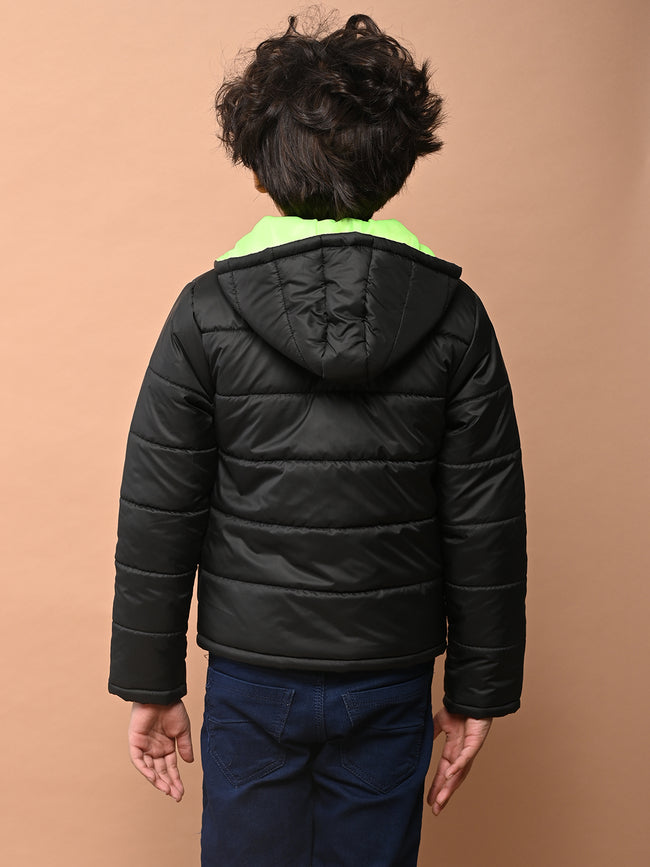 Front Zip Open Bomber Hooded Jacket