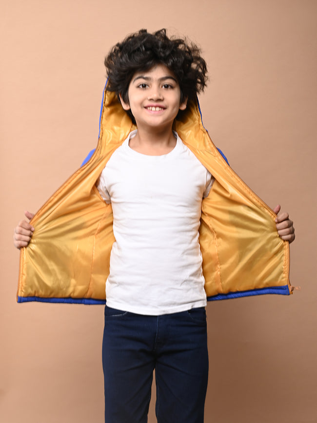 Front Zip Open Bomber Hooded Jacket