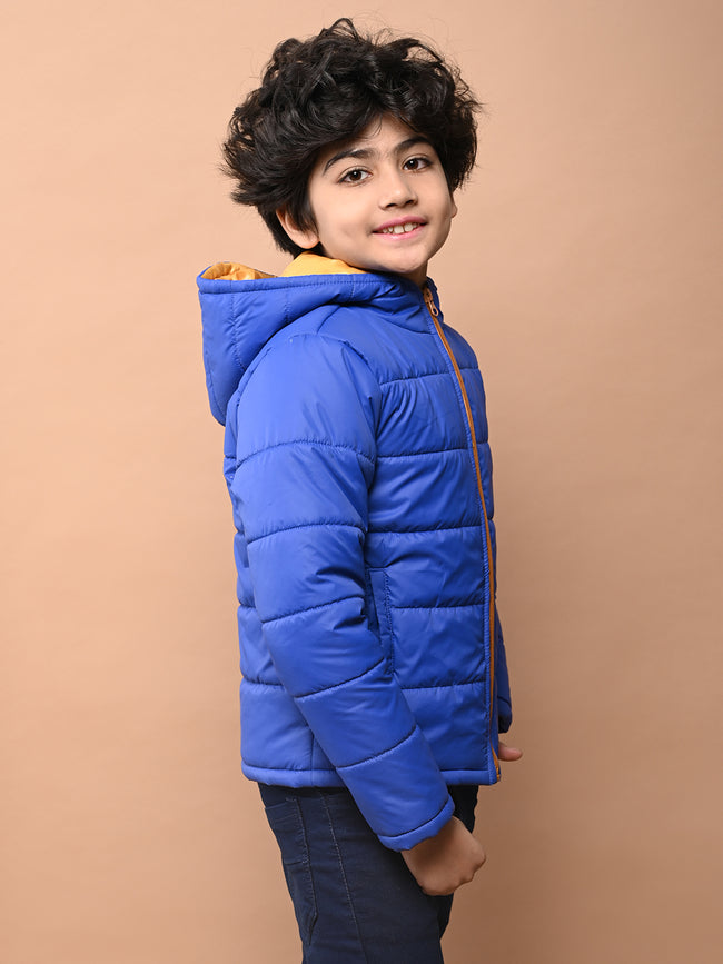 Front Zip Open Bomber Hooded Jacket