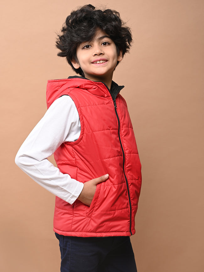 Reversible Sleeveless Puffer Jacket