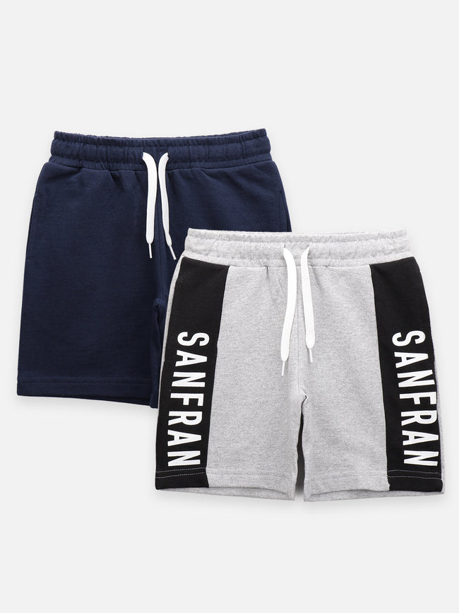 Bottom Patch Printed Shorts Pack of 2