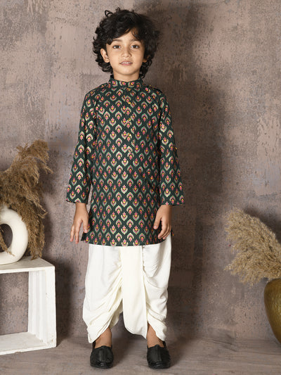 Tribal All Over Print Kurta with Dhoti Set