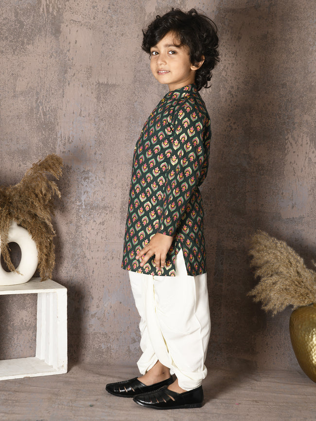 Tribal All Over Print Kurta with Dhoti Set