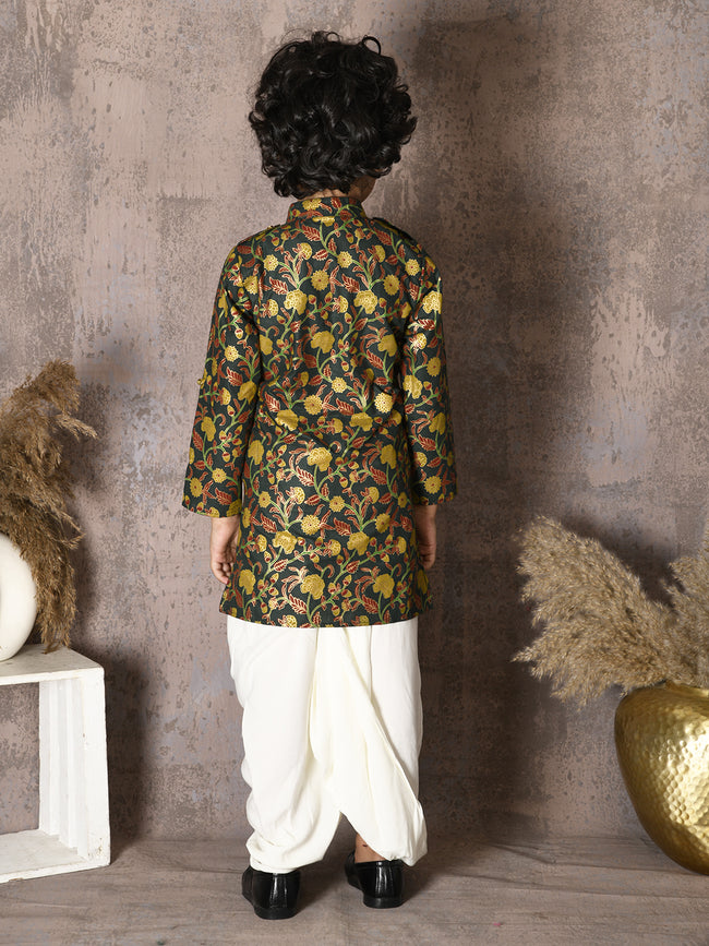 Kalamkari Print Kurta with Dhoti Set