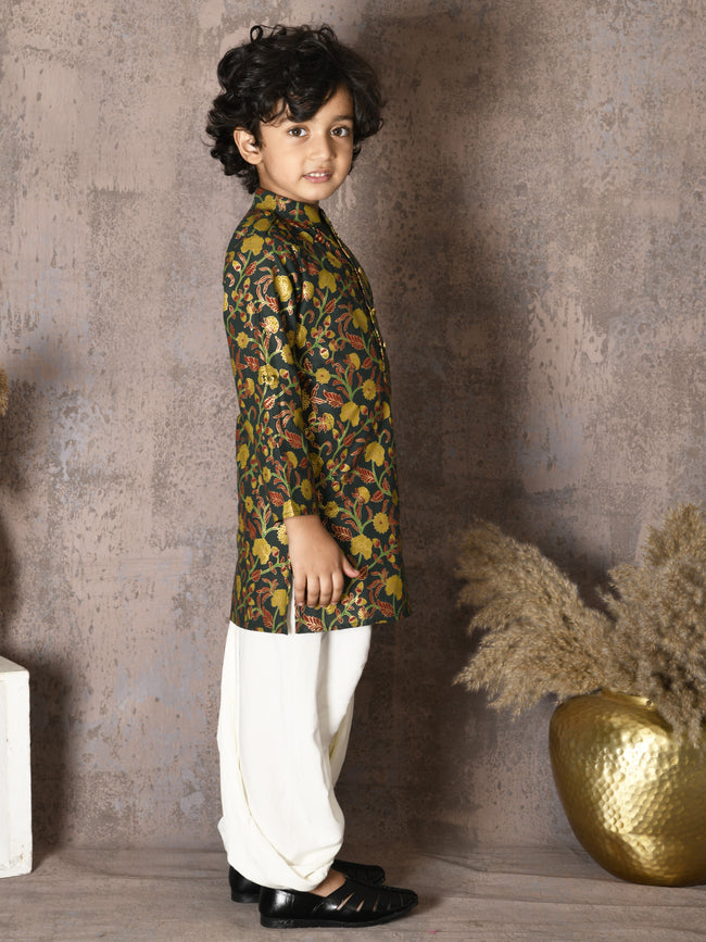 Kalamkari Print Kurta with Dhoti Set