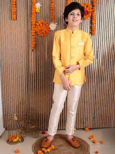 Embroidered Button Down Kurta with Pant Set