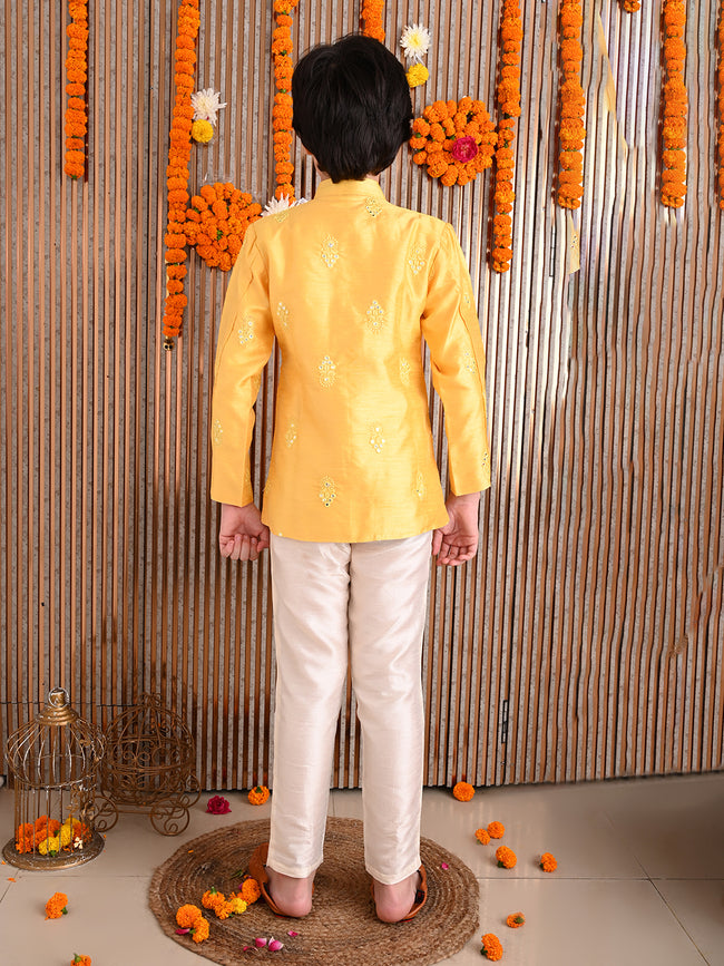 Embroidered Button Down Kurta with Pant Set