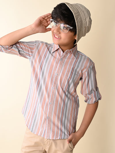 Stripes Printed Full Sleeves Shirt