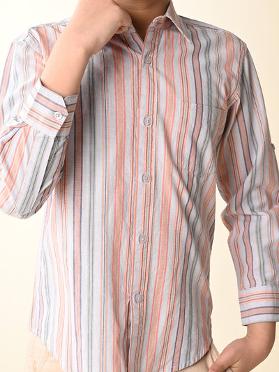 Stripes Printed Full Sleeves Shirt