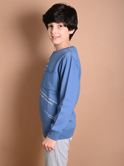 Typographic Printed Full Sleeve Sweatshirt