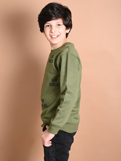 No Rules Printed Full Sleeve Sweatshirt