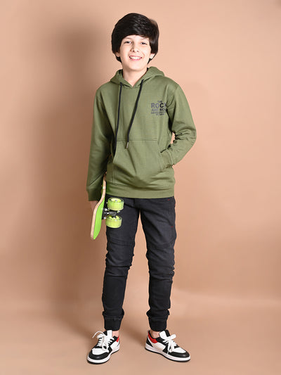 Front Pocket Designed Hooded Sweatshirt