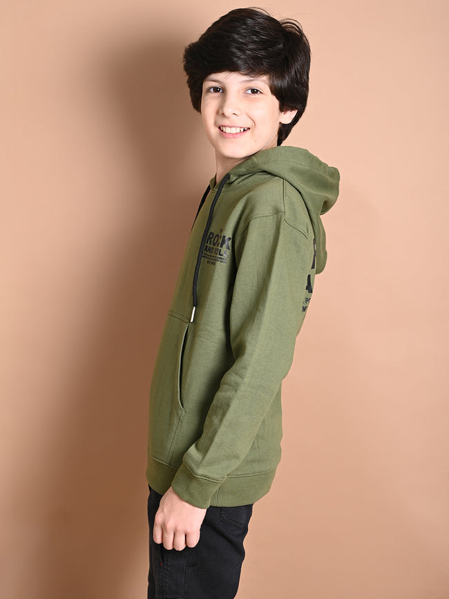 Front Pocket Designed Hooded Sweatshirt