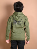 Front Pocket Designed Hooded Sweatshirt