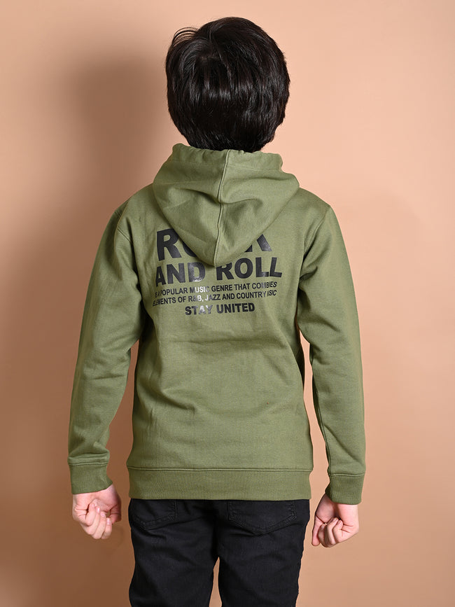 Front Pocket Designed Hooded Sweatshirt