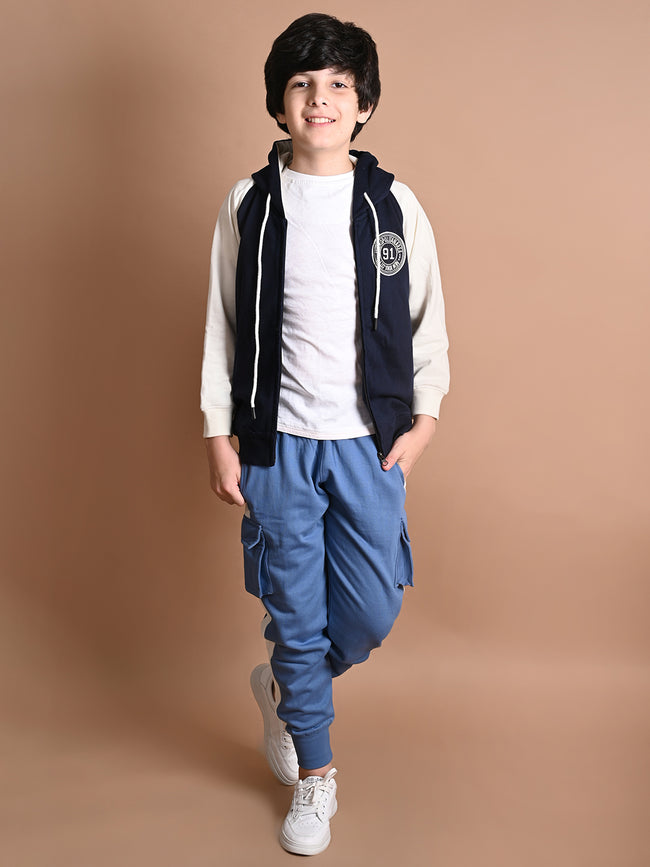 Solid Full Sleeve Hooded Sweatshirt