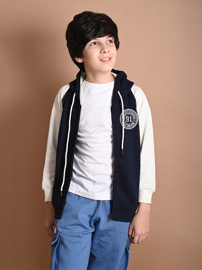 Solid Full Sleeve Hooded Sweatshirt