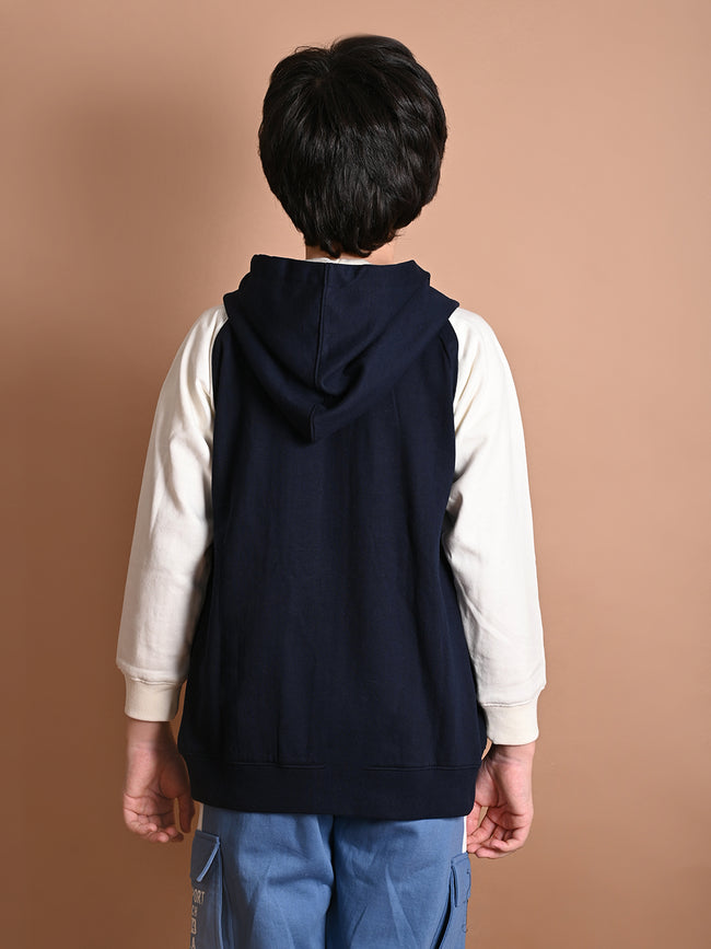 Solid Full Sleeve Hooded Sweatshirt