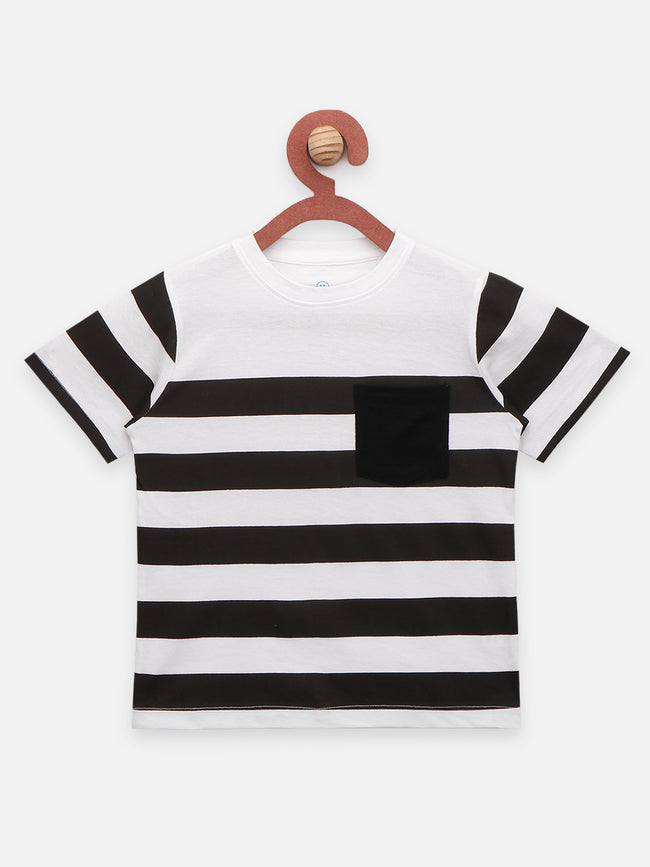 Tricolor Stripes Printed Summer Cool Tshirts Set of 3