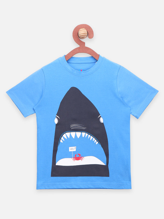 Shark Waves Printed Summer Cool Tshirts Set of 3