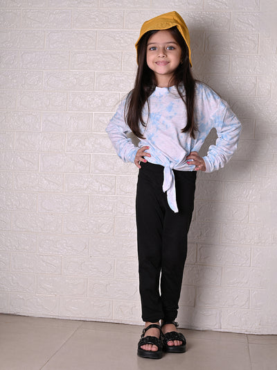 Tie Dye Printed Knot Top with Legging