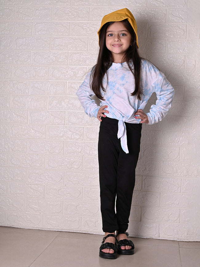 Tie Dye Printed Knot Top with Legging