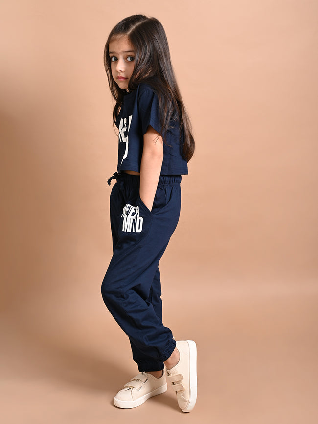 Never Mind Printed Top with Jogger Set