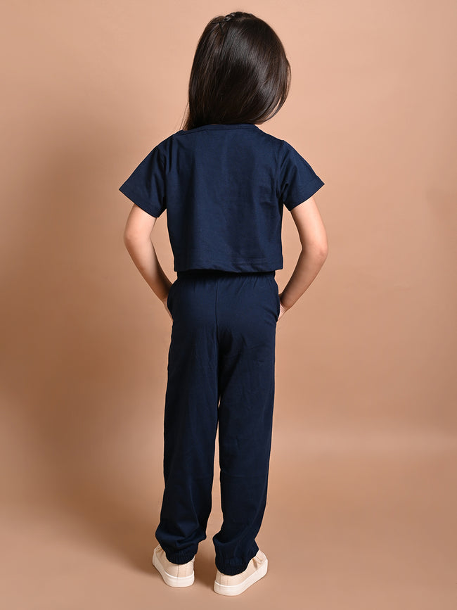 Never Mind Printed Top with Jogger Set