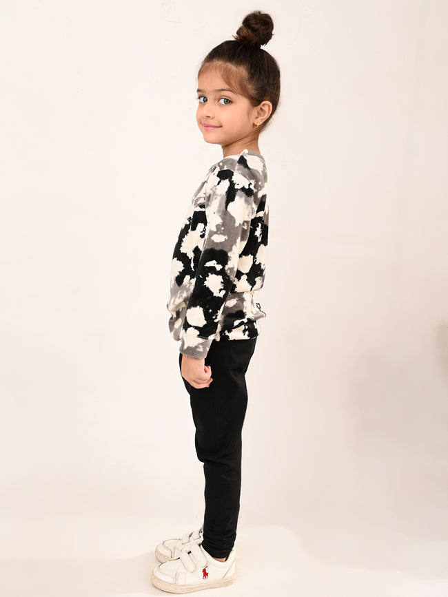 All Over Printed Sweatshirt with Legging