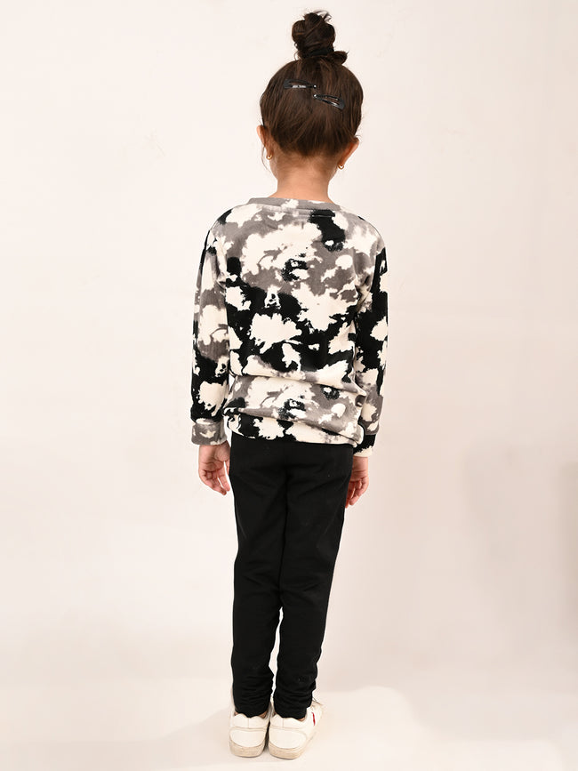All Over Printed Sweatshirt with Legging
