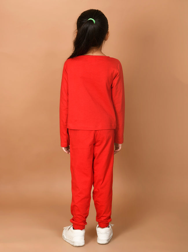 Never Mind Printed Full Sleeve Top with Jogger Set