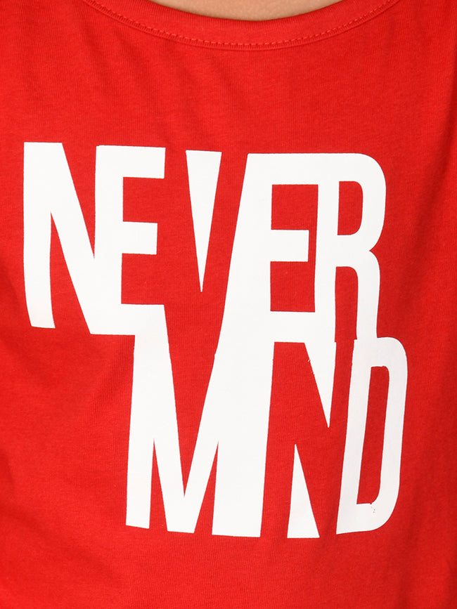 Never Mind Printed Full Sleeve Top with Jogger Set