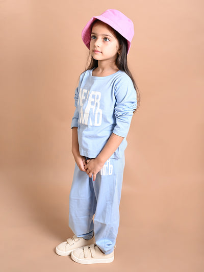 Never Mind Printed Full Sleeve Top with Jogger Set